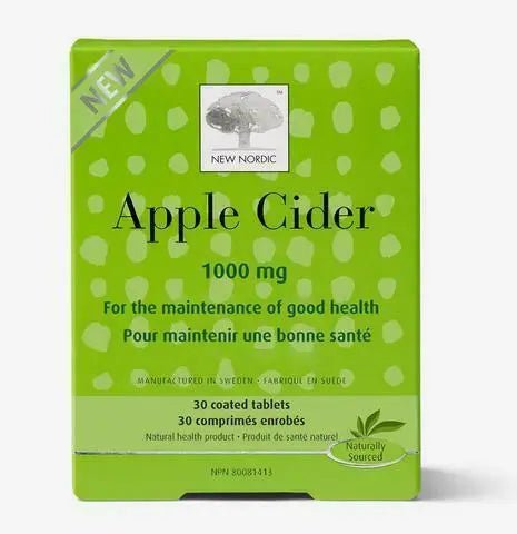 New Nordic Apple Cider 1000 mg 30 Coated Tablets - Nutrition Plus