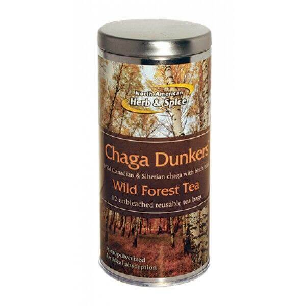 North American Herb & Spice Chaga Mushroom Dunkers Wild Tea 12s - Nutrition Plus