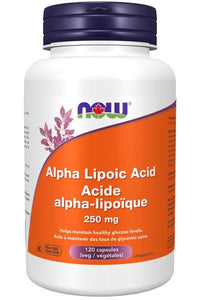 Thumbnail for Now Alpha Lipoic Acid 250mg 120 Veg Capsules - Nutrition Plus