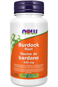 Thumbnail for Now Burdock Root 430 mg 100 Capsules - Nutrition Plus
