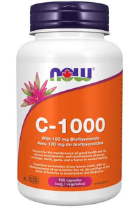 Thumbnail for Now C-1,000 with 100 mg Bioflavonoids 100 Veg Capsules - Nutrition Plus