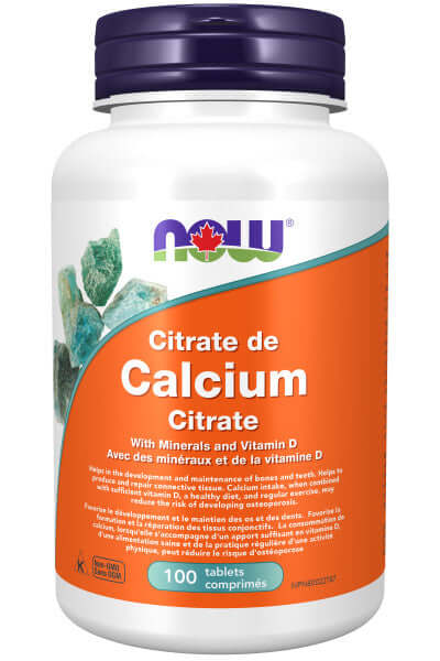 Now Calcium Citrate with Minerals & Vitamin D 100 Tablets - Nutrition Plus