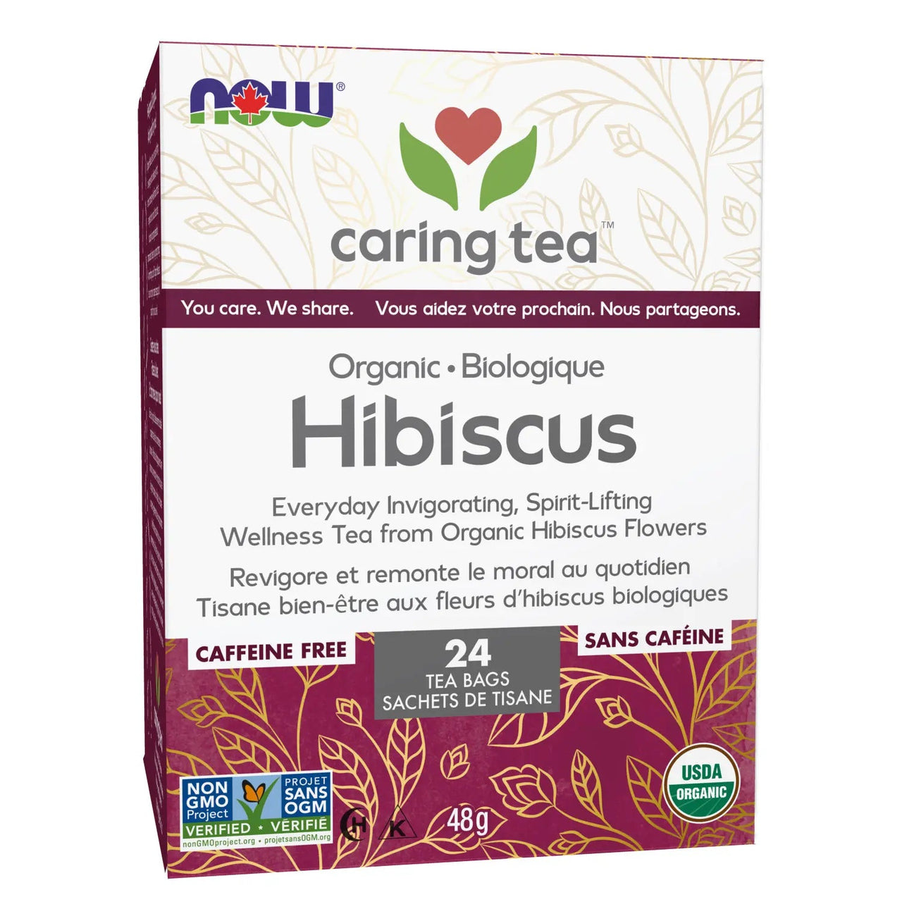 Now Caring Tea 24 Bags - Nutrition Plus