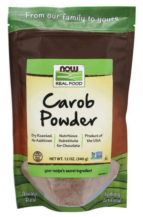 Now Carob Powder, Dry Roasted 12 oz (340 Grams) - Nutrition Plus