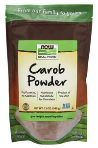 Thumbnail for Now Carob Powder, Dry Roasted 12 oz (340 Grams) - Nutrition Plus