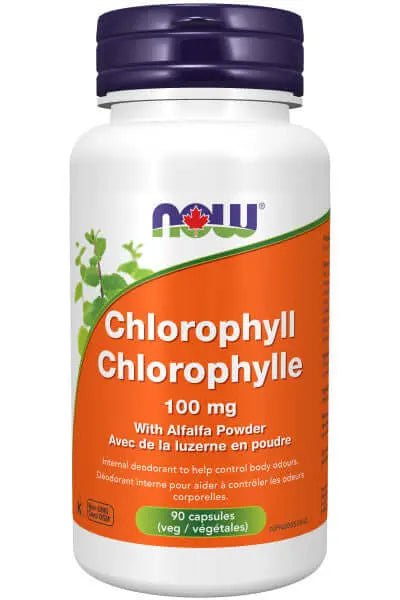 Now Chlorophyll 100 mg with Alfalfa 90 Veg Capsules - Nutrition Plus