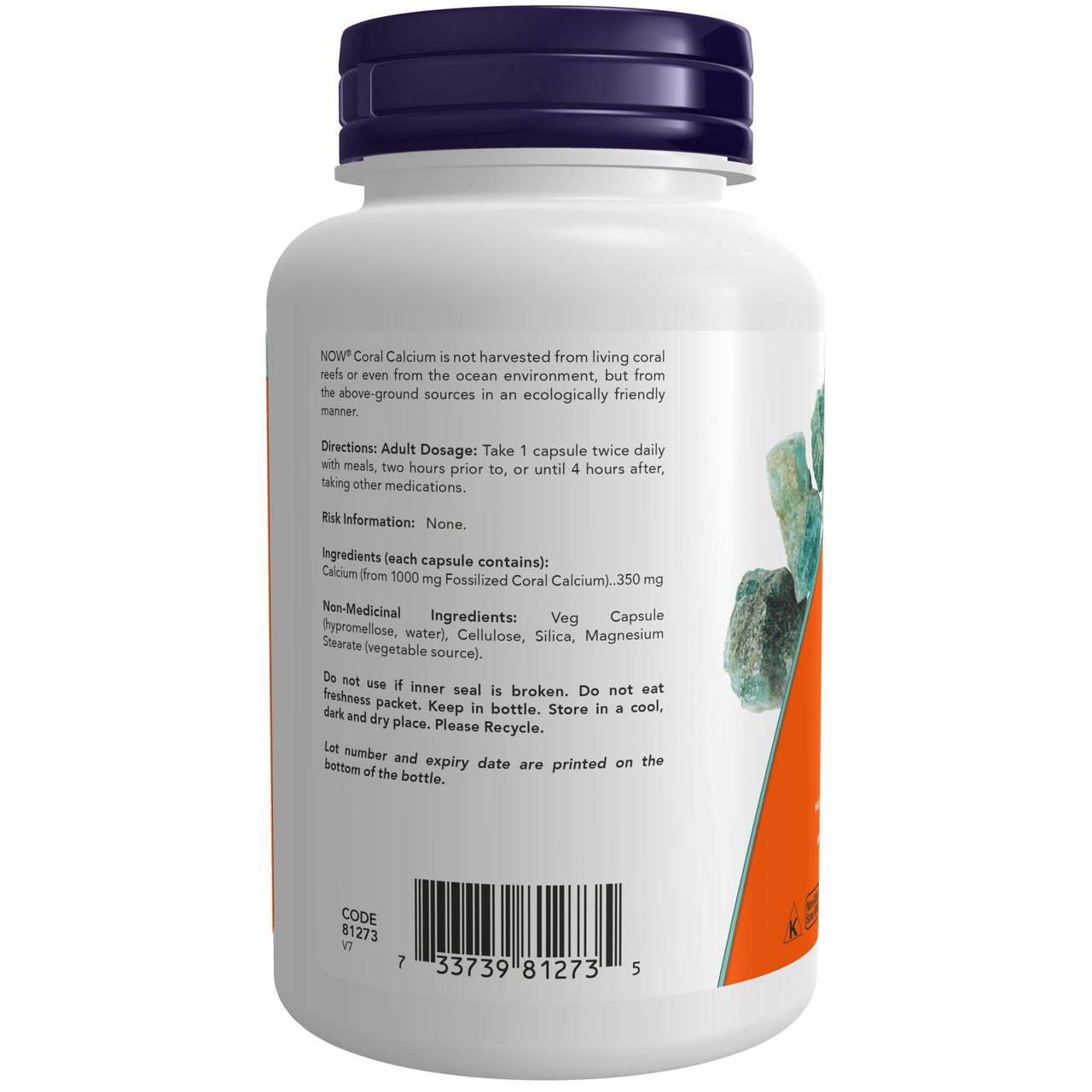 Now Coral Calcium 100 Veg Capsules - Nutrition Plus