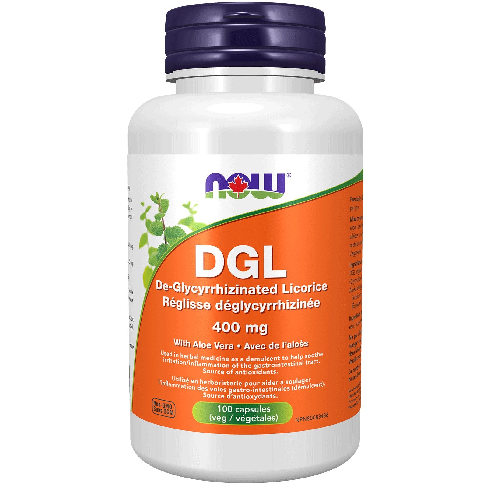 Now DGL with Aloe Vera 100 Veg Capsules - Nutrition Plus