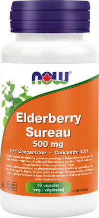 Thumbnail for Now Elderberry 500 mg 60 Veg Capsules - Nutrition Plus