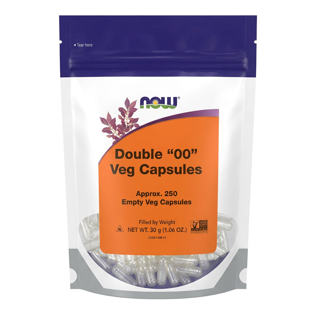 Now Empty 250 Veg Capsules, Size 00 - Nutrition Plus