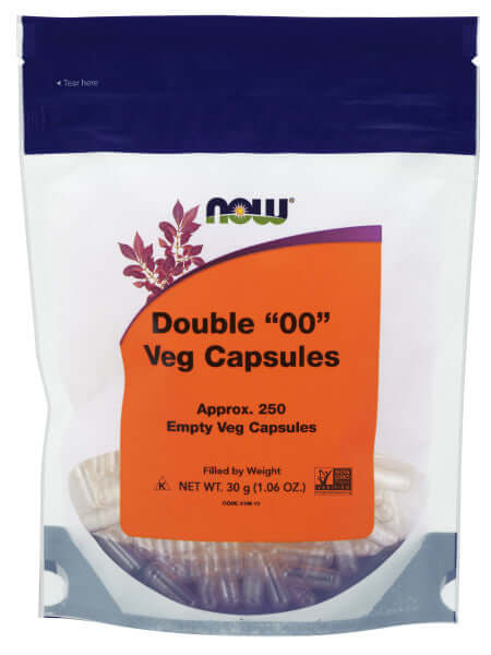 Now Empty 250 Veg Capsules, Size 00 - Nutrition Plus