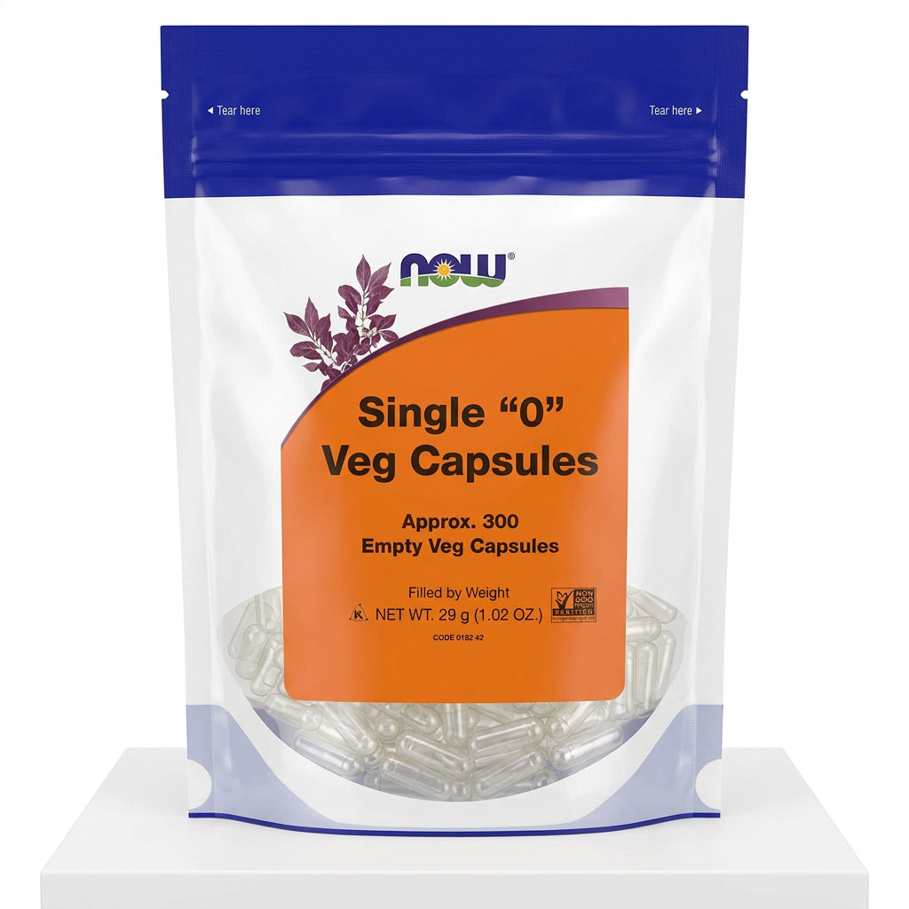 Now Empty 300 Veg Capsules, Size 0 - Nutrition Plus