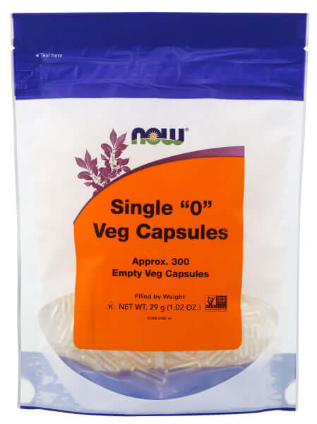 Now Empty 300 Veg Capsules, Size 0 - Nutrition Plus