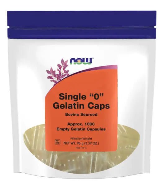 Now Empty Gelatin Size 0 Capsules - Nutrition Plus