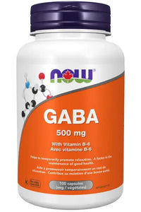 Thumbnail for Now GABA 500 mg + B5 Veg Capsules - Nutrition Plus
