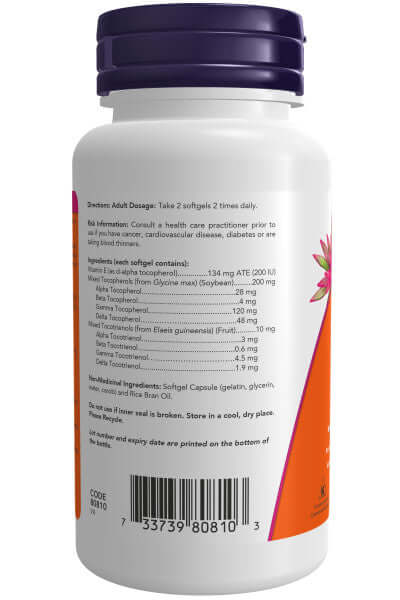 Now Gamma E Complex (Tocopherols/Tocotrienols) 60 Softgels - Nutrition Plus