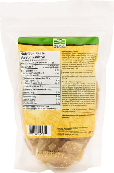 Now Ginger Crystallized 340 Grams - Nutrition Plus