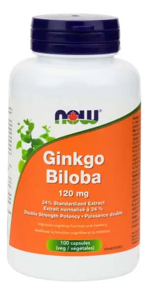 Now Ginkgo Biloba 120 mg 100 Veg Capsules - Nutrition Plus