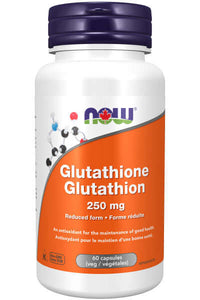 Thumbnail for Now Glutathione 250mg 60 Veg Capsules - Nutrition Plus