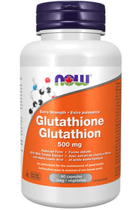 Thumbnail for Now Glutathione 500mg 60 Veg Capsules - Nutrition Plus