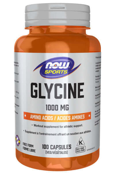 Now Glycine 1,000 mg 100 Veg Capsules - Nutrition Plus
