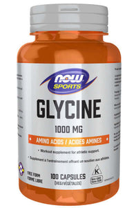 Thumbnail for Now Glycine 1,000 mg 100 Veg Capsules - Nutrition Plus
