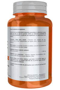 Thumbnail for Now Glycine 1,000 mg 100 Veg Capsules - Nutrition Plus