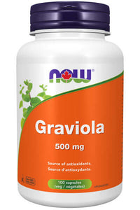 Thumbnail for Now Graviola 500mg 100 Capsules - Nutrition Plus