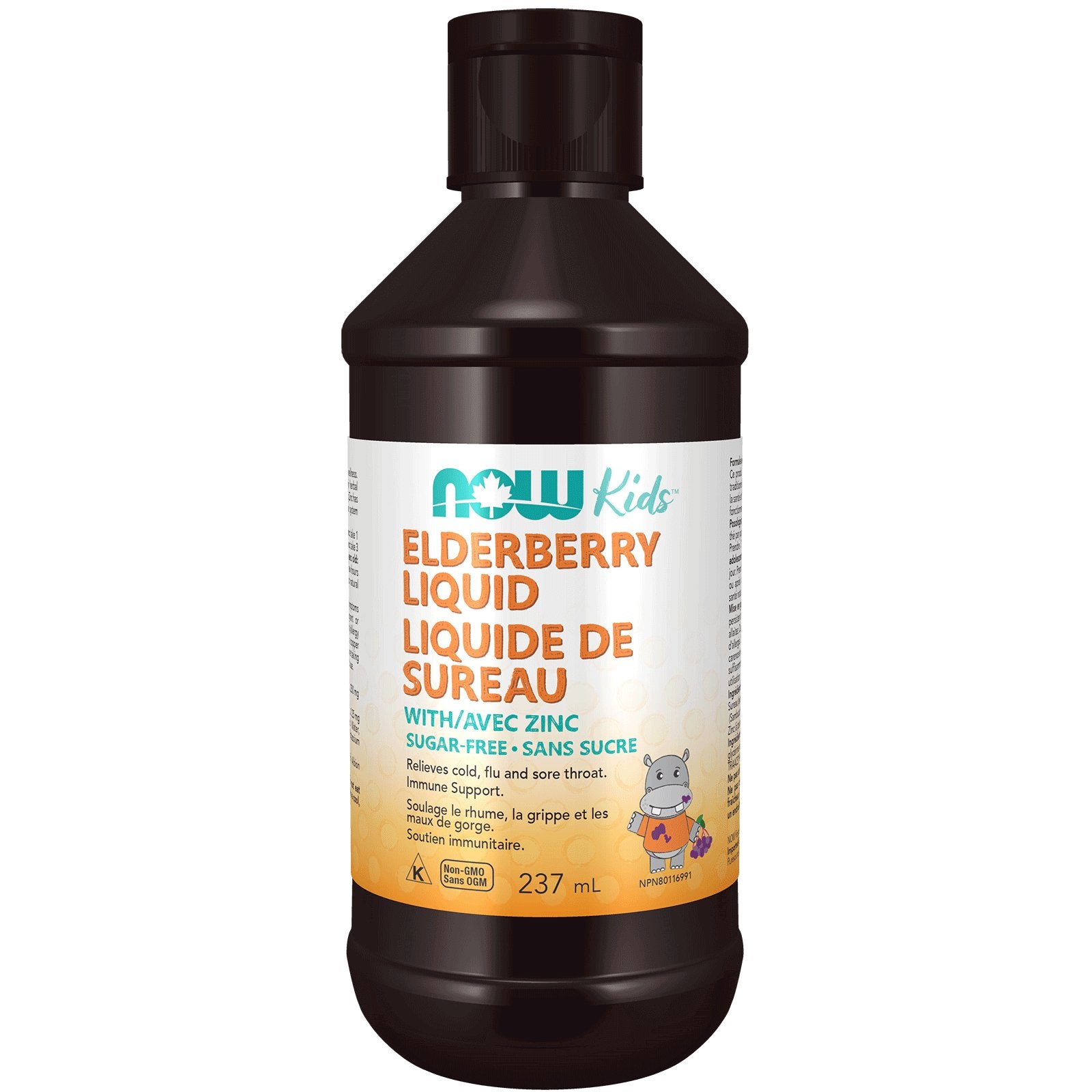 Now Kids Elderberry with Zinc Liquid 237mL - Nutrition Plus