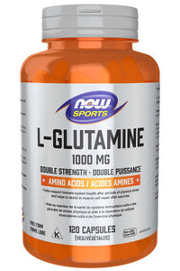 Thumbnail for Now L-Glutamine 1,000 mg 120 Veg Capsules - Nutrition Plus