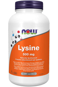 Thumbnail for Now L-Lysine 500 mg 250 Veg Capsules - Nutrition Plus
