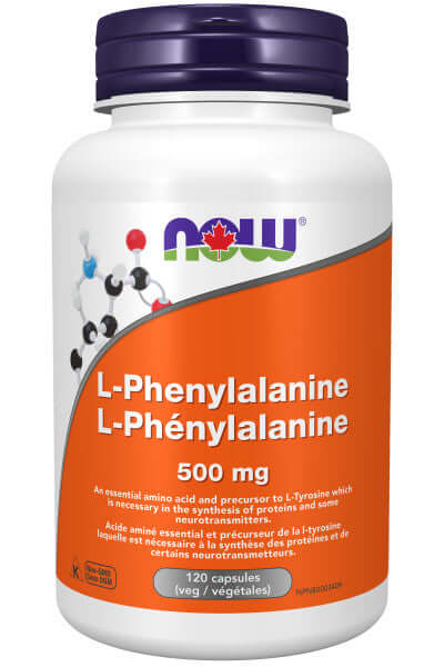 Now L-Phenylalanine 500mg 120 Veg Capsules - Nutrition Plus