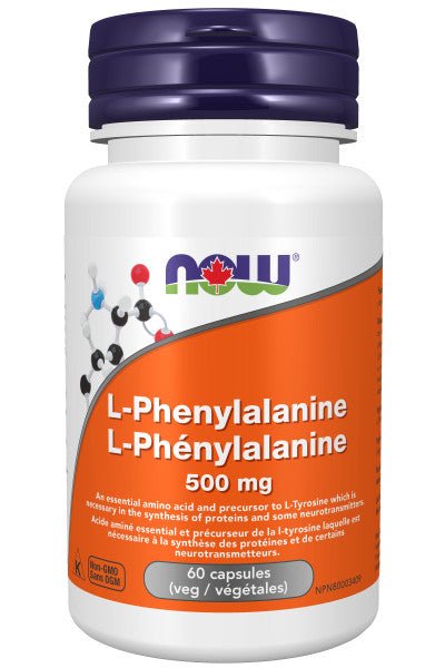 Now L-Phenylalanine 500mg 60 Veg Capsules - Nutrition Plus