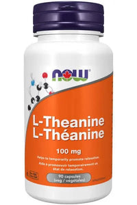 Thumbnail for Now L-Theanine 100 mg 90 Veg Capsules - Nutrition Plus