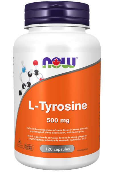 Now L-Tyrosine 500 mg 120 Capsules - Nutrition Plus