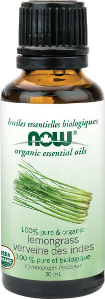 Now Lemongrass Oil, Organic 30 mL - Nutrition Plus