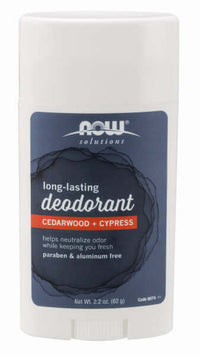 Thumbnail for Now Long-Lasting Deodorant Stick, Cedarwood + Cypress 62 Grams - Nutrition Plus