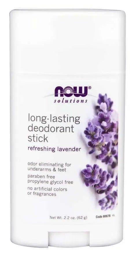 Now Long Lasting Deodorant Stick, Lavender, 62 Grams - Nutrition Plus