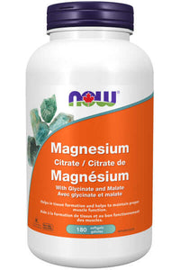 Thumbnail for Now Magnesium Citrate 180 Softgels - Nutrition Plus
