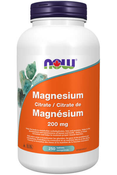 Now Magnesium Citrate 200 mg Tablets - Nutrition Plus