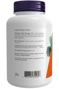 Thumbnail for Now Magnesium Citrate Powder 227 Grams - Nutrition Plus