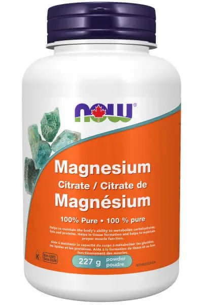 Now Magnesium Citrate Powder 227 Grams - Nutrition Plus