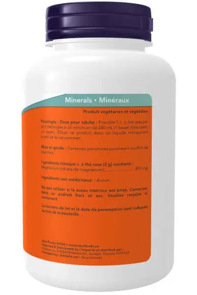Now Magnesium Citrate Powder 227 Grams - Nutrition Plus