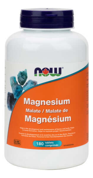 Now Magnesium Malate Tablets 180 Tablets - Nutrition Plus