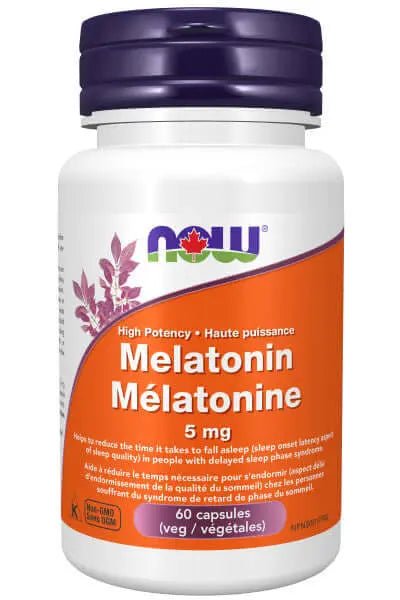 Now Melatonin 5mg Veg Capsules - Nutrition Plus