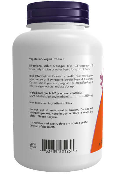 Now MSM Pure Powder 227 Gram Powder - Nutrition Plus