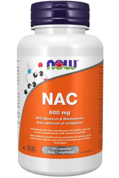 Now NAC 600 mg 100 Capsules - Nutrition Plus