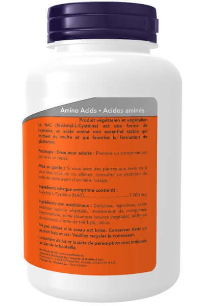 Now NAC (N-Acetyl Cysteine) 1,000 mg 120 Tablets - Nutrition Plus