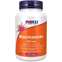 Thumbnail for Now Niacinamide 500 mg 100 Veg Capsules - Nutrition Plus