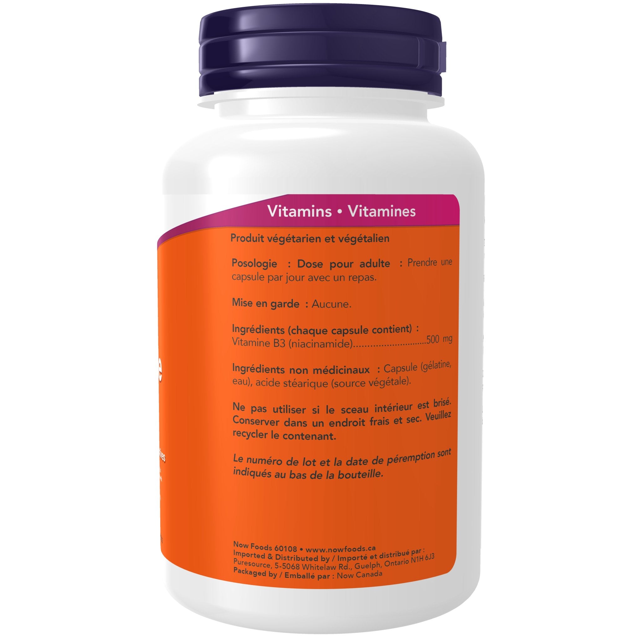 Now Niacinamide 500mg 100 Veg Capsules - Nutrition Plus